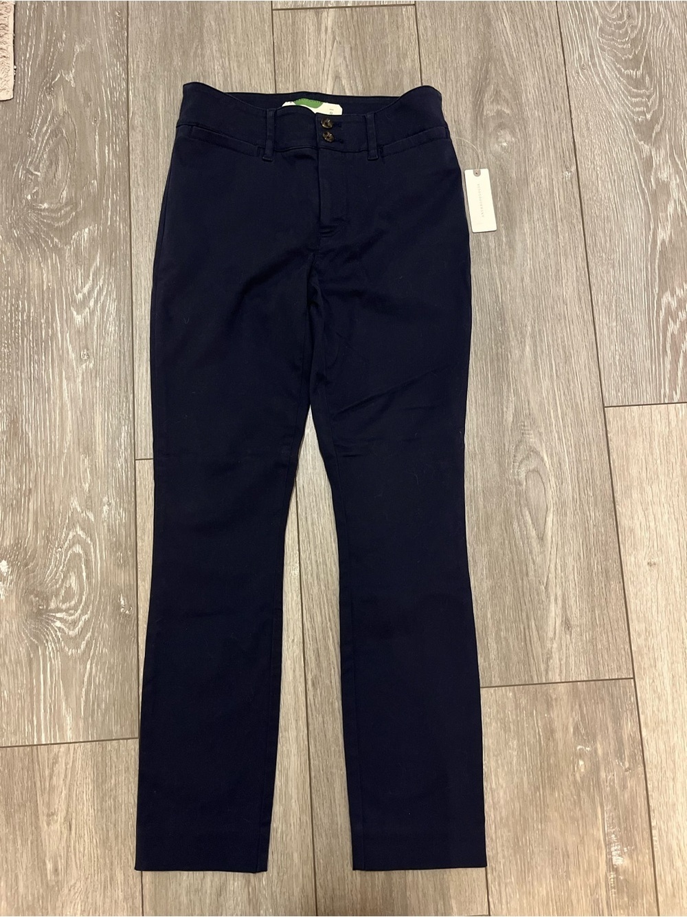 NWT Anthropologie Tapered Trouser Navy Blue Size 0